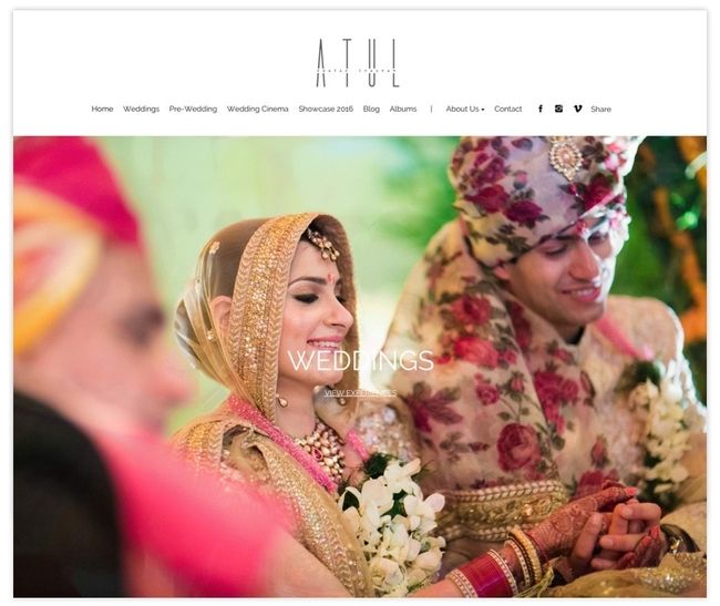 Site de fotografia de casamento Atul Pratap Chauhan