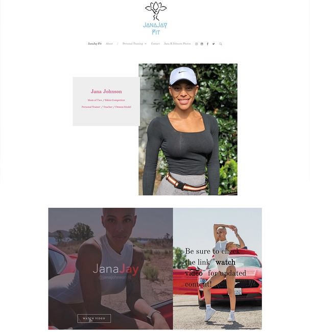 Jana Johnson Fitness sito web