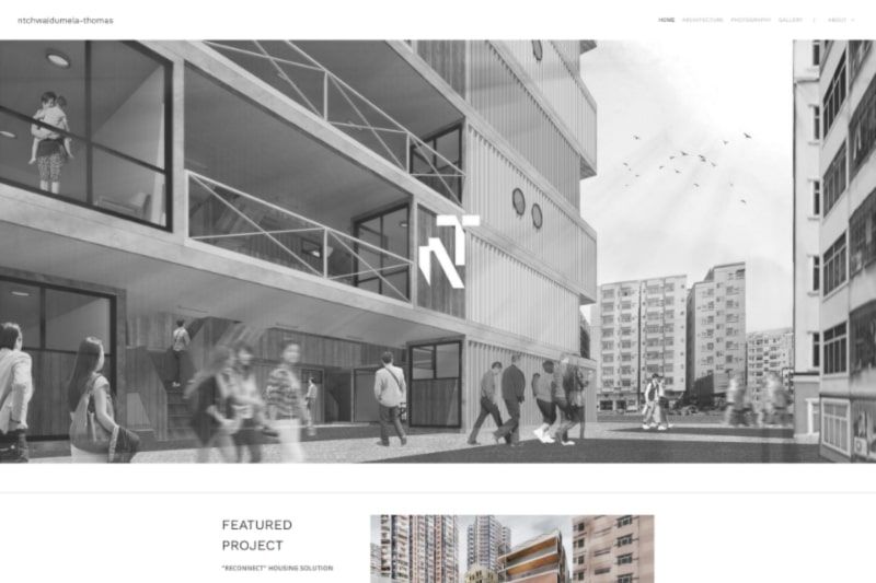 Sito Web del portfolio di architettura Ntchwaidumela