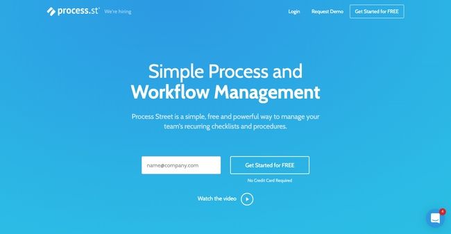 Aplicación de productividad de gestión de proyectos de Process Street