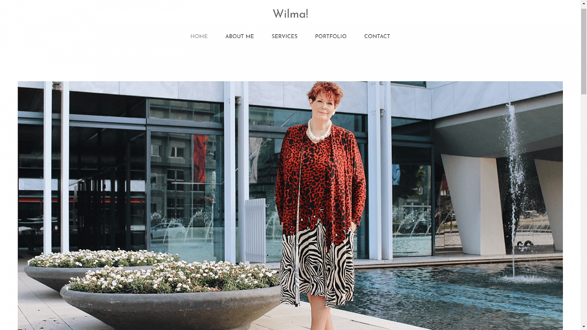 Persönliche Website der Branding-Spezialistin Wilma