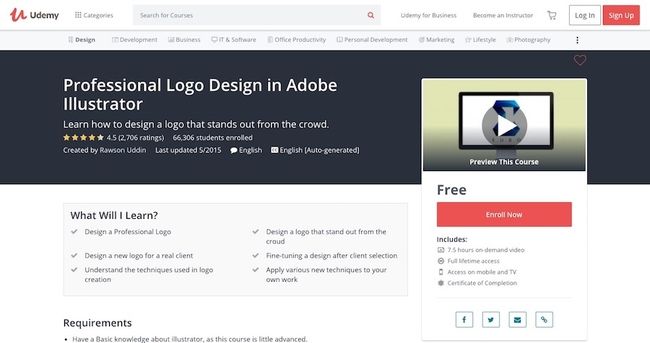 Profesjonalny projekt logo w programie Adobe Illustrator — Udemy