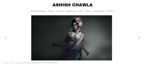 Примеры веб-сайтов портфолио Ashish Chawla