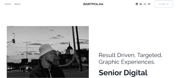 Graphic design portfolio website of Bartpolak