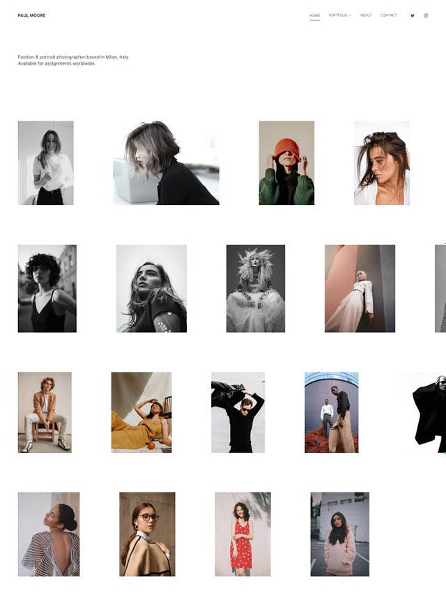 Фонарь -  Pixpa Шаблон сайта модного портфолио