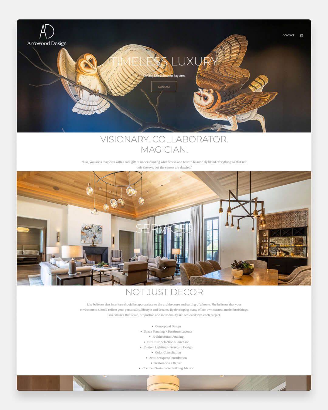 Agence de design Arrowood - Site Web du portfolio