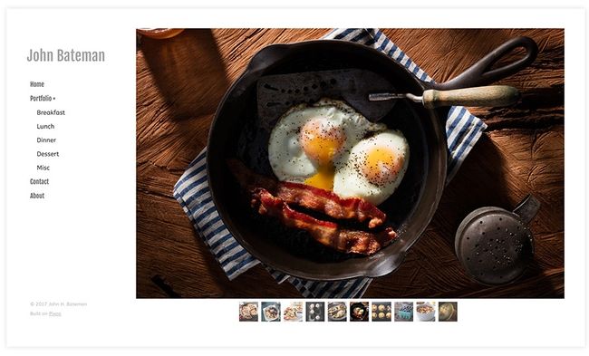 Witryna poświęcona fotografii kulinarnej Johna Batemana