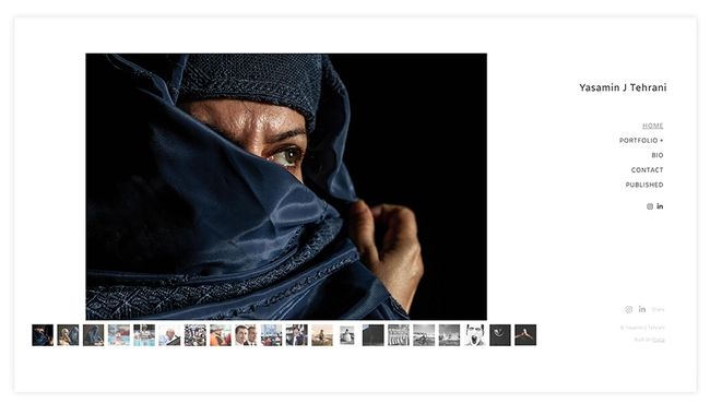 Site Web de photographie d'art de Yasamin J Tehrani