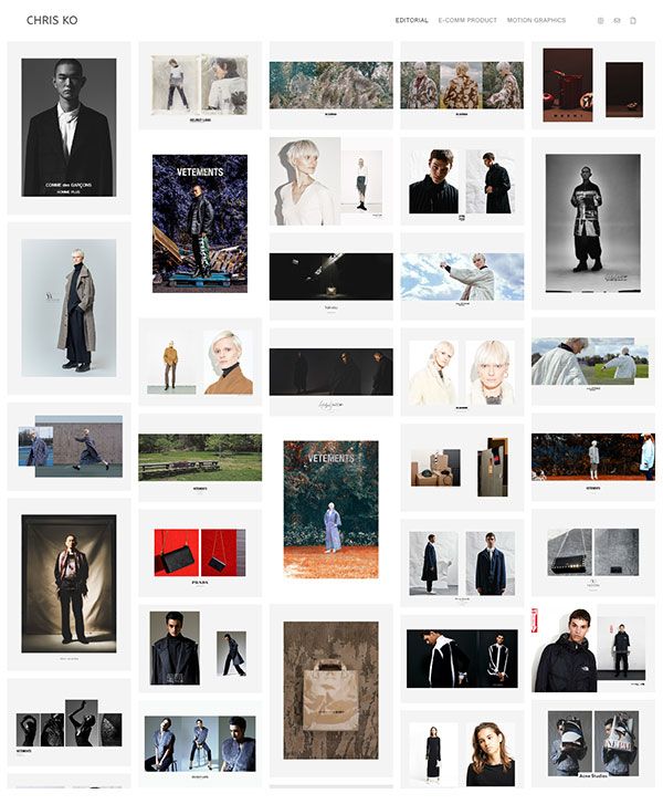 Chris Ko Portfolio Website Examples