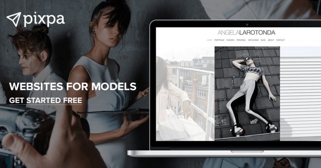 sitios web para modelos Pixpa