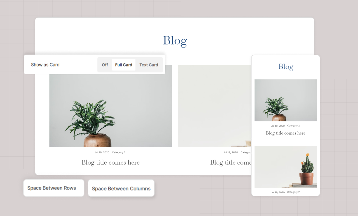 Improved blog feed section in page builder